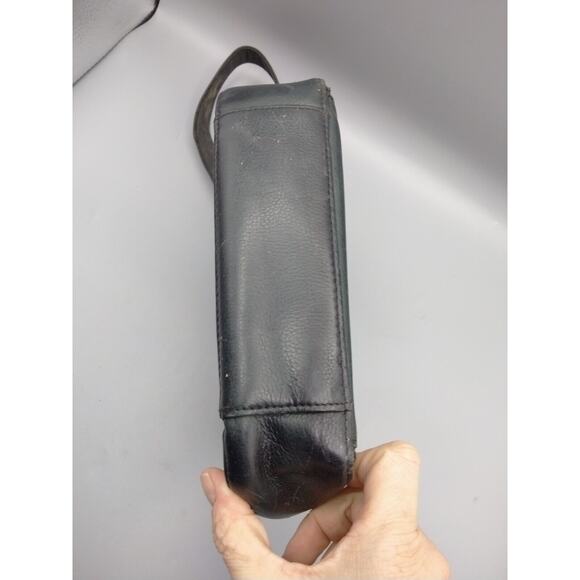 FOSSIL Vintage Y2K Shoulder Leather Bag Black Retro - Picture 8 of 10